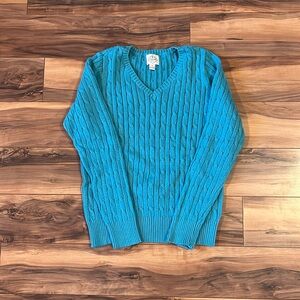 NWOT Light Blue St. John’s Bay Cable Knit Sweater
